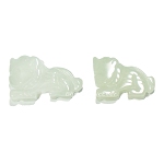 2x Jade Anhänger, Tiger, Sternzeichen Tierzeichen, Schmuck DIY, 7949 2x Jade Anhänger, Tiger, Sternzeichen Tierzeichen, Schmuck DIY, 7949